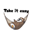 カワウソ好きのペンギンENGLISH（個別スタンプ：13）