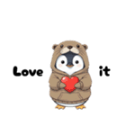 カワウソ好きのペンギンENGLISH（個別スタンプ：14）