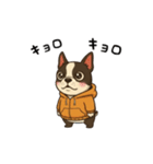 日常会話で大活躍！かわいいパーカー犬4（個別スタンプ：12）