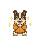 日常会話で大活躍！かわいいパーカー犬4（個別スタンプ：16）