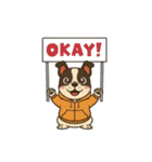 日常会話で大活躍！かわいいパーカー犬4（個別スタンプ：17）