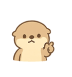 かわいいカワウソの毎日きもち（個別スタンプ：3）