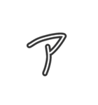 手描きへた字カタカナ50音 (ア～ハ Ver.)（個別スタンプ：1）