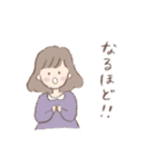 女の子と白うさぎのスタンプ（個別スタンプ：12）
