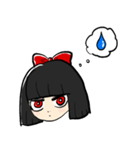 感情表現が苦手な女の子（個別スタンプ：7）