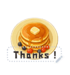 書き込める♥カフェごはんフレーム（個別スタンプ：1）