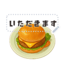 書き込める♥カフェごはんフレーム（個別スタンプ：4）