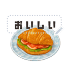 書き込める♥カフェごはんフレーム（個別スタンプ：13）