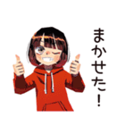 ダウナー女子★グルチャ省エネ返信（個別スタンプ：12）