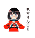 ダウナー女子★グルチャ省エネ返信（個別スタンプ：13）