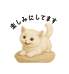 おでかけ・待ち合わせに便利 白猫スタンプ（個別スタンプ：10）