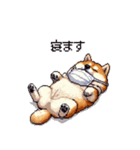 風邪ひき太っちょ柴犬 体調不良の時に（個別スタンプ：7）