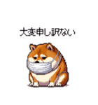 風邪ひき太っちょ柴犬 体調不良の時に（個別スタンプ：18）