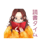 メガネガールの秋★普段使い（個別スタンプ：5）