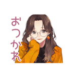 メガネガールの秋★普段使い（個別スタンプ：8）