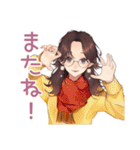 メガネガールの秋★普段使い（個別スタンプ：9）