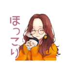 メガネガールの秋★普段使い（個別スタンプ：11）