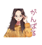 メガネガールの秋★普段使い（個別スタンプ：27）