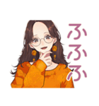 メガネガールの秋★普段使い（個別スタンプ：36）