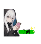 引きこもり系黒パーカー！ニートめんへら鬱（個別スタンプ：3）