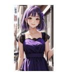 気質の女の子3写真（個別スタンプ：1）