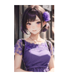 気質の女の子3写真（個別スタンプ：35）