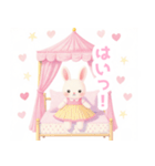 天蓋ベッドとうさぎの女の子スタンプ（個別スタンプ：26）