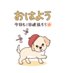 やさしいマルプー『秋』（個別スタンプ：1）