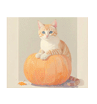 ねこなで(秋を感じるスタンプ)（個別スタンプ：7）