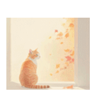 ねこなで(秋を感じるスタンプ)（個別スタンプ：19）