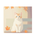 ねこなで(秋を感じるスタンプ)（個別スタンプ：23）