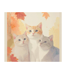 ねこなで(秋を感じるスタンプ)（個別スタンプ：25）