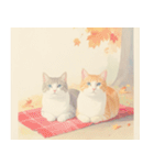 ねこなで(秋を感じるスタンプ)（個別スタンプ：26）
