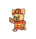 フレンチブルドッグ消防士（個別スタンプ：9）
