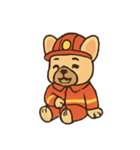 フレンチブルドッグ消防士（個別スタンプ：12）