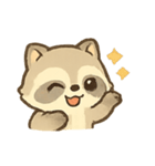 ふわふわアライグマ気分パレード（個別スタンプ：16）