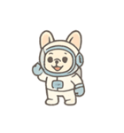 フレンチブルドッグ宇宙飛行士（個別スタンプ：16）