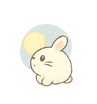 もちもち月うさぎ ムーンバン かわいい日常（個別スタンプ：7）