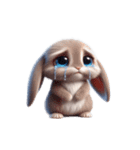 不良ウサギかわいい表情（個別スタンプ：7）