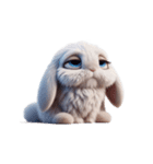 不良ウサギかわいい表情（個別スタンプ：17）
