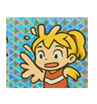 チアガールのレトロかわステッカー@SFW（個別スタンプ：2）