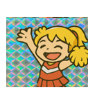 チアガールのレトロかわステッカー@SFW（個別スタンプ：5）
