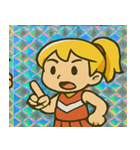 チアガールのレトロかわステッカー@SFW（個別スタンプ：6）