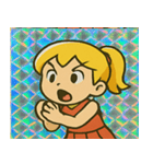 チアガールのレトロかわステッカー@SFW（個別スタンプ：7）