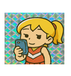 チアガールのレトロかわステッカー@SFW（個別スタンプ：9）