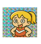 チアガールのレトロかわステッカー@SFW（個別スタンプ：13）
