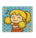 チアガールのレトロかわステッカー@SFW（個別スタンプ：16）