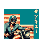 [サンキュー専用]アメリカンバイク男（個別スタンプ：3）