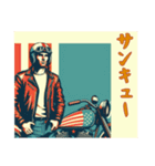 [サンキュー専用]アメリカンバイク男（個別スタンプ：11）