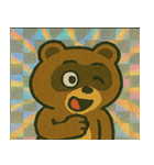 たぬきのレトロかわステッカー@SFW（個別スタンプ：13）